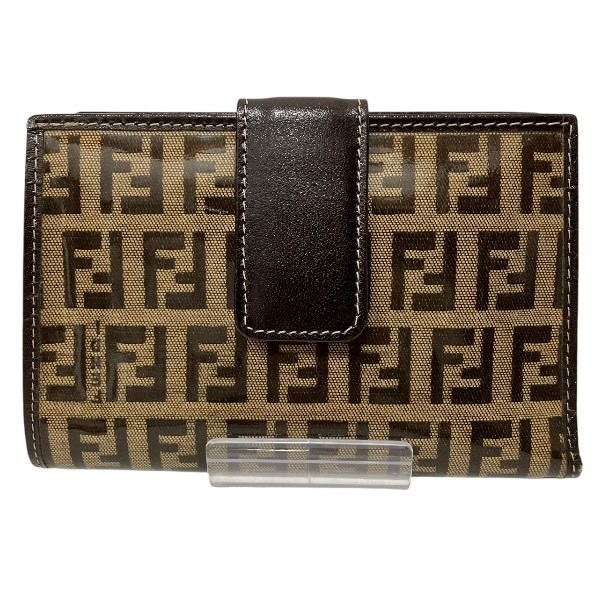 フェンディ FENDI ズッカ柄 2つ折り財布 レディース【中古】