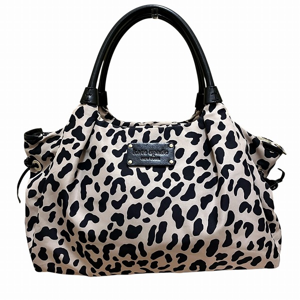 ケイトスペード ナイロン レオパード柄 マザーズバッグ バッグ ハンドバッグ レディース【中古】