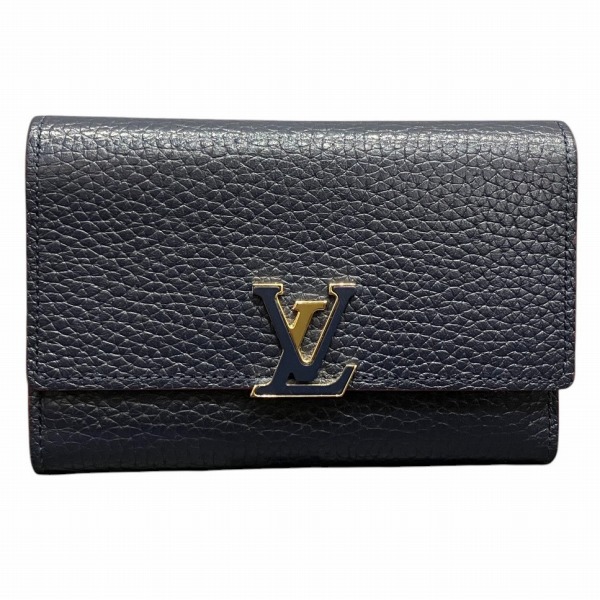 ルイヴィトン Louis Vuitton ポルトフォイユ カプシーヌ コンパクト M63741 三つ折り財布 レディース【中古】