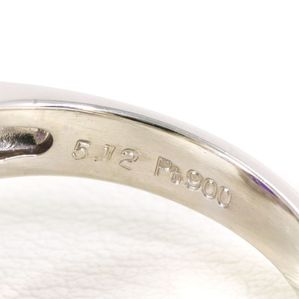 PT900 プラチナ リング 指輪 11号 アメジスト 5.12 ダイヤ 0.25 カード