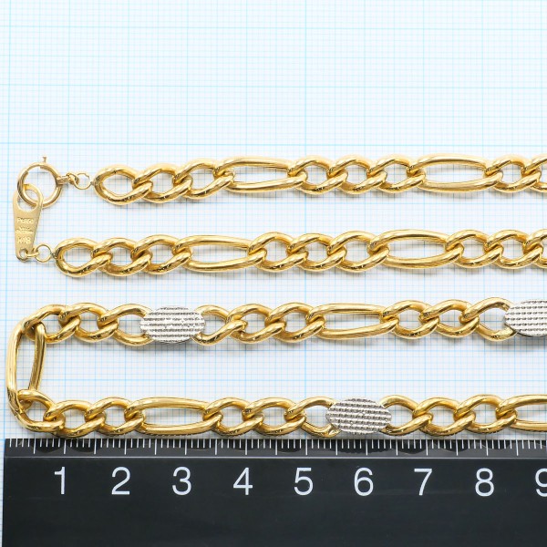 トーエイクラウン PT850 K18YG ネックレス 総重量約44.6g 約80cm 中古