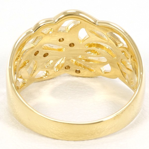 K18 18金 YG イエローゴールド リング 指輪 11号 ダイヤ 0.06 カード  