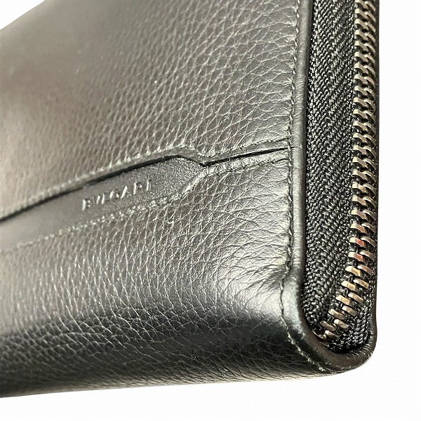 ブルガリ BVLGARI オクト 36968 ラウンドジップ 長財布 メンズ【中古】
