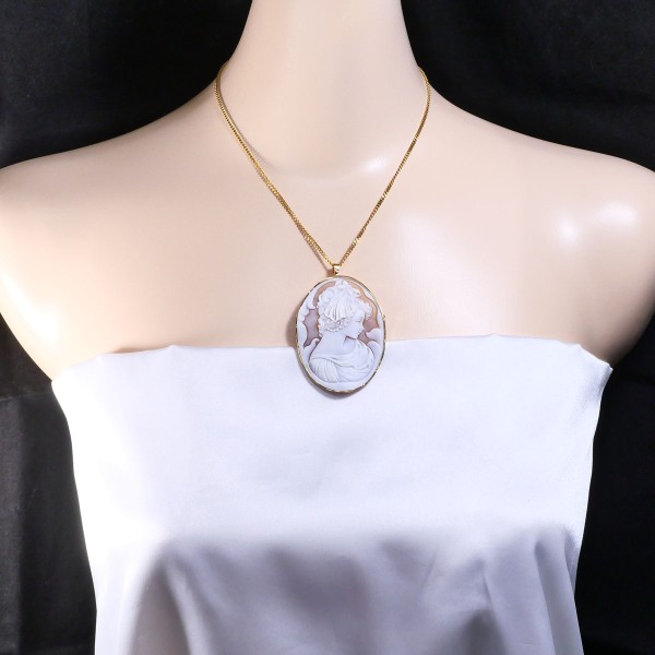 k18 カメオ ネックレス K18ヴィンテージ カメオネックレス シェル