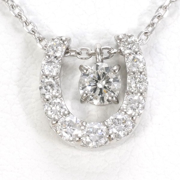 Pt900 Pt850 ネックレス ブルートパーズ風 アクアマリン風 プラチナ