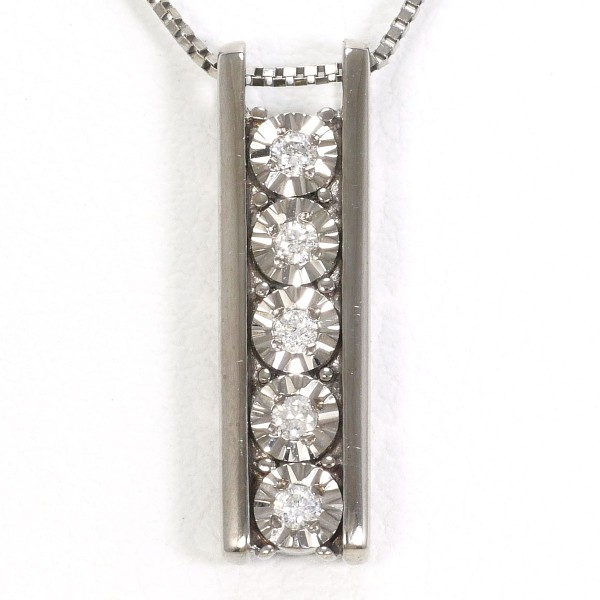 新品10金WGネックレス