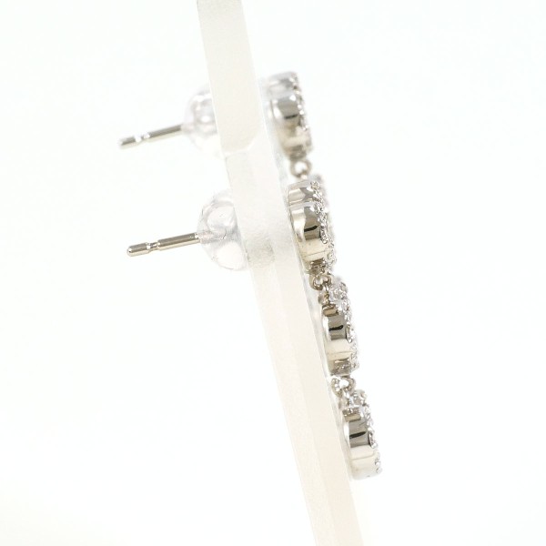 K18 18金 WG ホワイトゴールド ピアス ダイヤ 0.05 ×6 ジュエリー