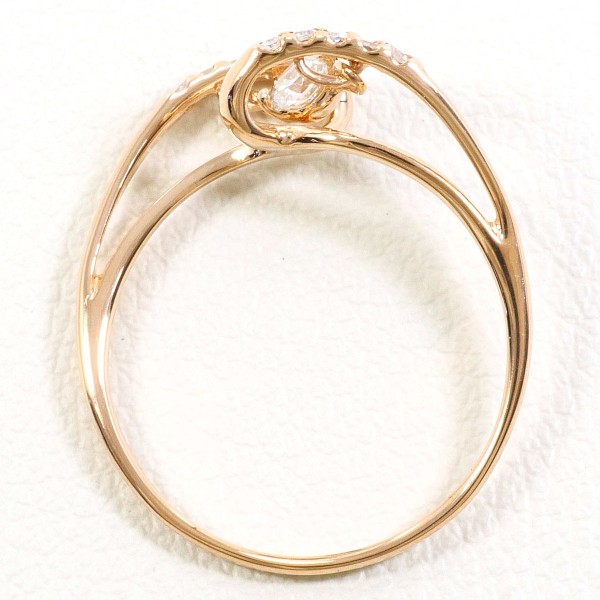 K10 10金 PG ピンクゴールド リング 指輪 7号 ダイヤ 総重量約1.1g 