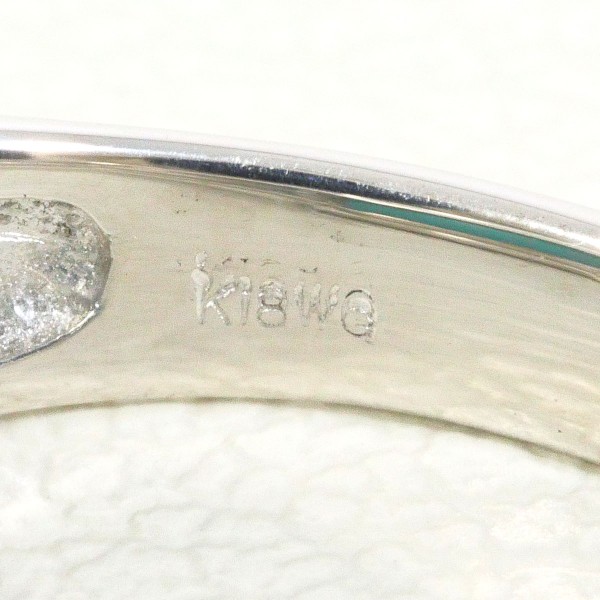 K18 18金 WG ホワイトゴールド リング 指輪 10号 ターコイズ ダイヤ  