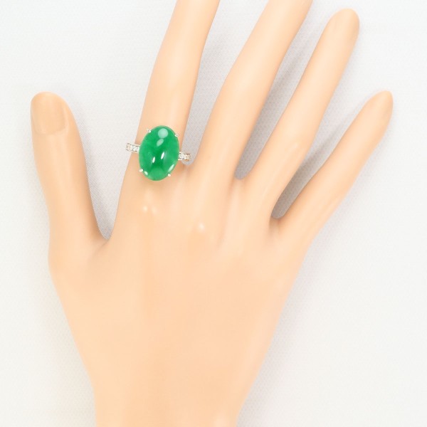 PT900 プラチナ リング 指輪 15号 クォーツ 7.116 ダイヤ 0.19 総重量