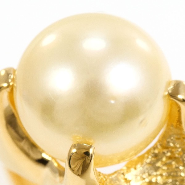 K18 18金 YG イエローゴールド リング 指輪 12号 アコヤ真珠 約9mm  