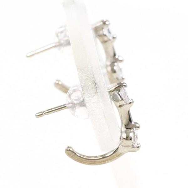 K14 14金 WG ホワイトゴールド ピアス ダイヤ 0.15 ×2 総重量約0.7g 