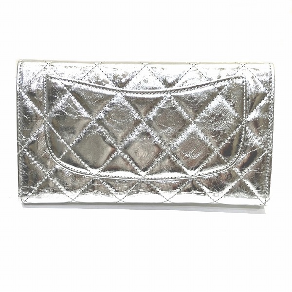 シャネル CHANEL マトラッセ 2.55 A2029 メタリックシルバー 長財布 3