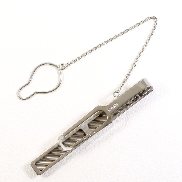 【14金ホワイトゴールド】 ネクタイピン 14金ホワイトゴールド】 ネクタイピン