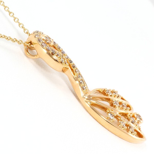 K18WG ダイヤモンド ペンダントネックレス 0.393ct D0.36ct K18WG