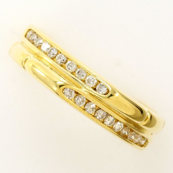 仕上済み 鑑別書付き K18 1Pピンクトルマリンリング ダイヤモンド #10