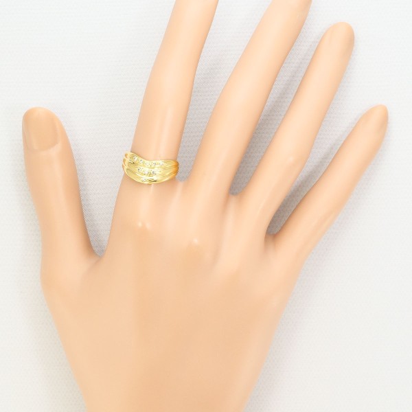 K18 18金 YG イエローゴールド リング 指輪 10.5号 ダイヤ 0.10 総重量  