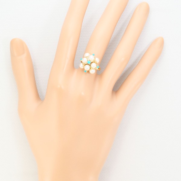 武*男様 K18 パール リング 真珠 約4g パール リング 真珠リング 真珠指輪 k18 18金 18k ホワイトゴールド