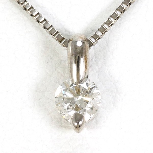 K14WG ホワイトゴールド ネックレス ダイヤモンド 0.08ct スター 星