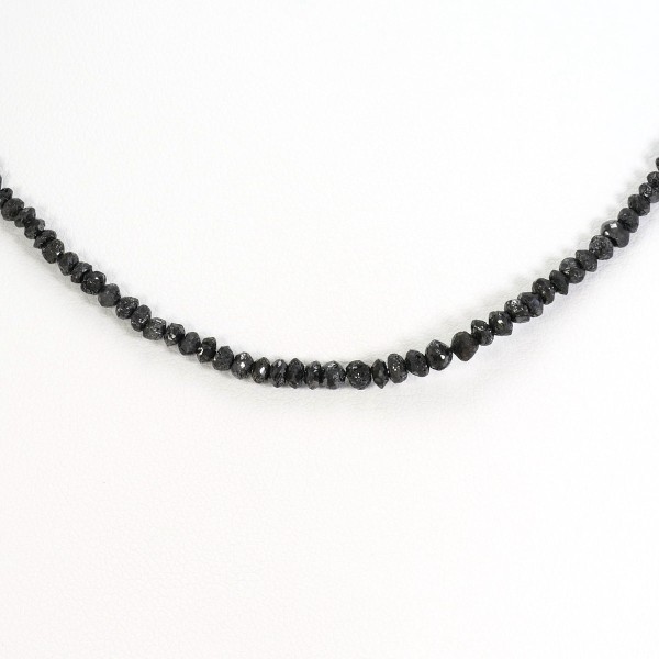 K18 18金ホワイトゴールド ブラックダイヤモンド ネックレス