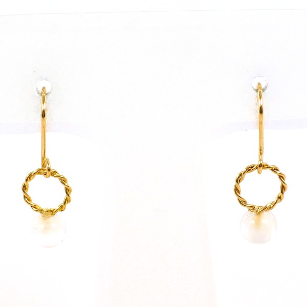 su（スウ） / k10 UPSIDEDOWN パール ロングネックレス レディース ギフト プレゼント アクセサリー ジュエリー 20代 30代 40代 50代 60代 唐草・リング・ロイヤルブルームーンストーン・リング・アラベスク