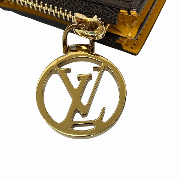 ディオール 24-MA-0164 ピンク×イエロー ロゴチャーム 長財布  