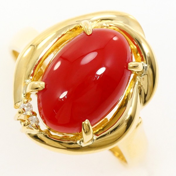 K18 18金 チェーンリング 11号 18金リング】 K18 リング 11号 イタリー