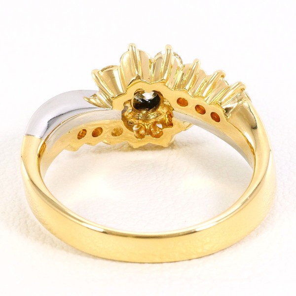 PT900 プラチナ K18YG リング 指輪 5号 ダイヤ 0.19 総重量約2.7g ジュエリー  送料無料 新品同様  ギフトラッピング無料 18金トプラチナ900リング、18カ19号 K18 18金 pt900 プラチナ900