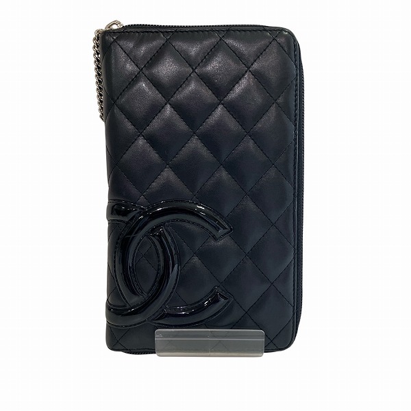 シャネル CHANEL カンボン オーガナイザー ラウンドファスナー ココマーク A26710 長財布 レディース【中古】