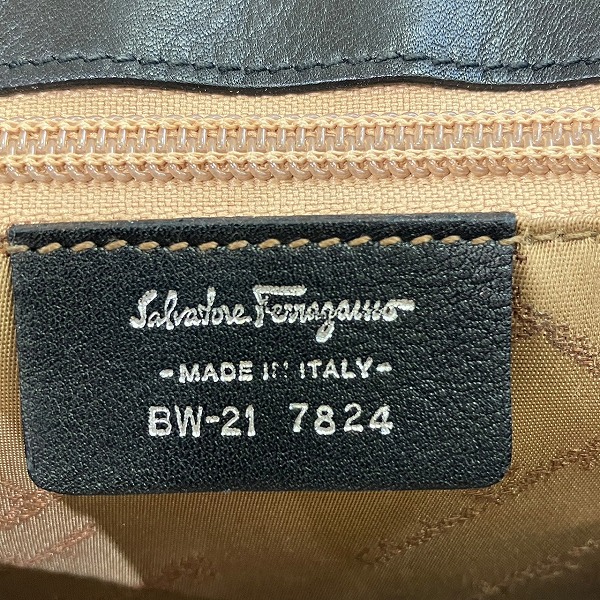 フェラガモ ガンチーニ BW217824 ブラック レザー バッグ トートバッグ