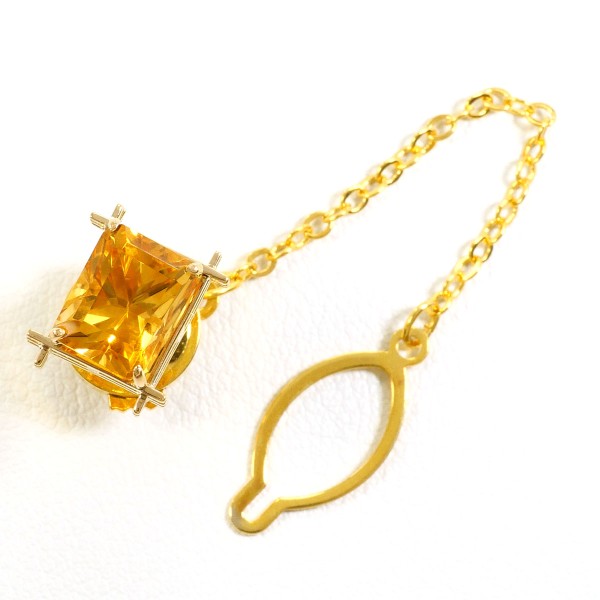 435】ピンブローチ アンティーク 翡翠 k18 MM002]K18ダイヤモンド/ピン