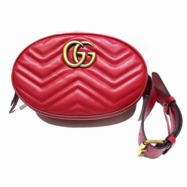 グッチ GUCCI GGマーモント 491294 バッグ ボディバッグ ウエストポーチ レディース【中古】