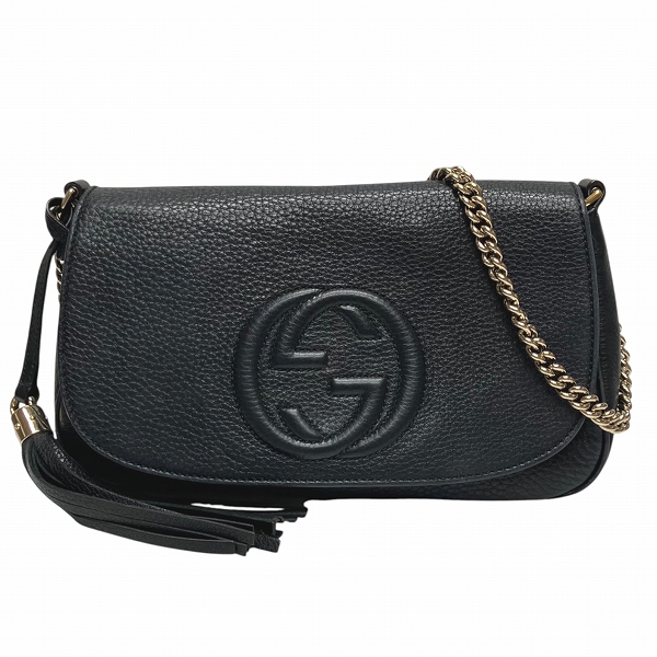 グッチ GUCCI ソーホー 536224 チェーン ブラック バッグ ショルダーバッグ レディース【中古】