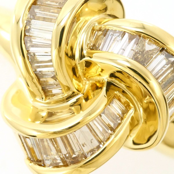 K18 18金 YG イエローゴールド リング 指輪 14.5号 ブラウンダイヤ  