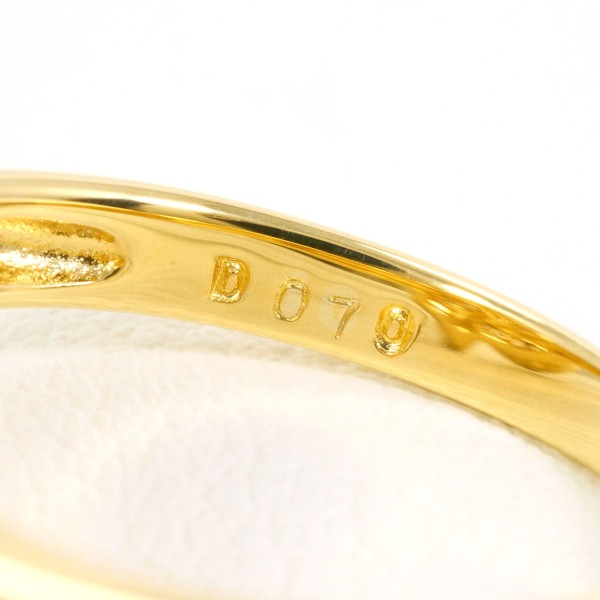 K18 18金 YG イエローゴールド リング 指輪 14.5号 ブラウンダイヤ  