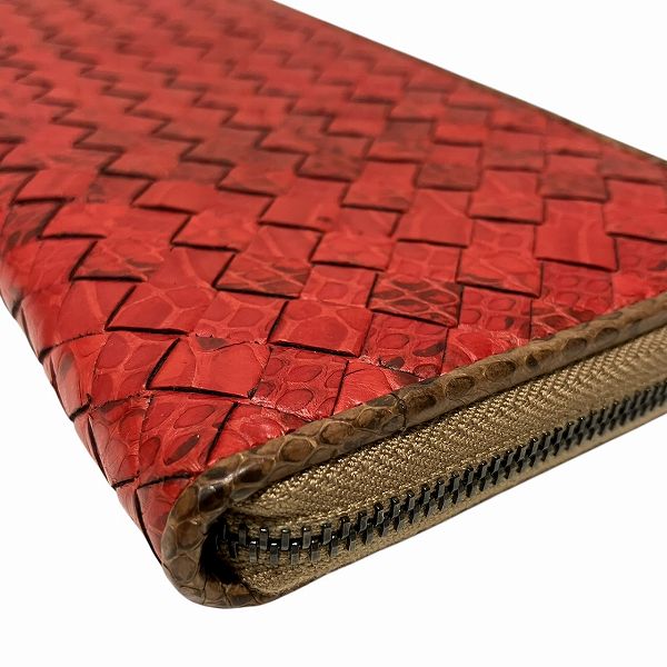 ボッテガ ヴェネタ イントレチャート パイソン 長財布 ユニセックス