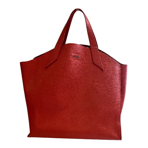 フルラ FURLA オレンジ レザー バッグ ハンドバッグ レディース【中古】