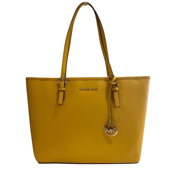 マイケル コース イエロー PVC バッグ トートバッグ レディース【中古】