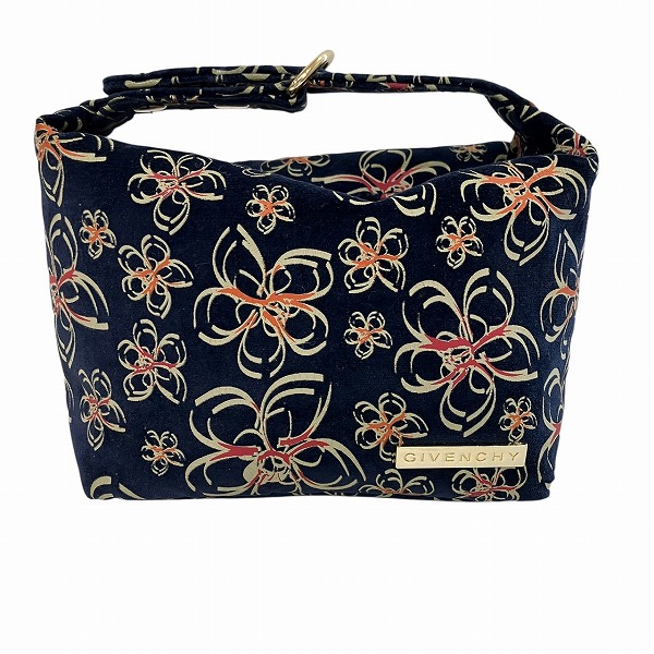 ジバンシィ ネイビー スエード ブランド小物 ポーチ レディース バッグ【中古】