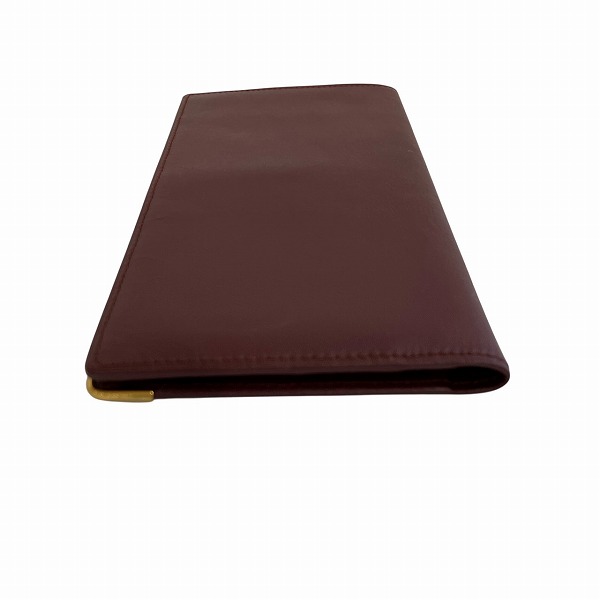 カルティエ Cartier マストライン ボルドー 札入れ 財布 2つ折り長財布