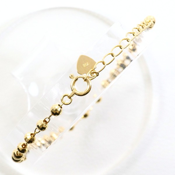 18金 K18 デザインブレスレット レディース 1.6g 18㎝ C557