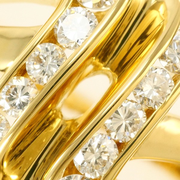 K18YG リング ring 指輪 11.5号 ダイヤ 0.30 カード鑑別書 総重量約4.5