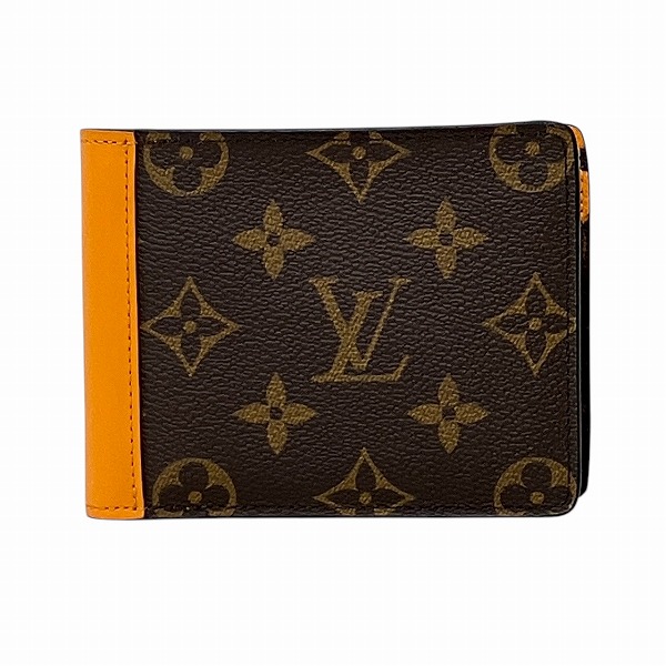 ルイヴィトン Louis Vuitton モノグラムマカサー ポルトフォイユミュルティプル M82538 2つ折り財布 カードケース メンズ【中古】