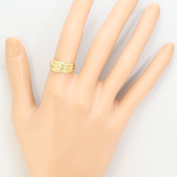 K18 18金 YG イエローゴールド リング 指輪 11号 ダイヤ 0.06 総重量約  