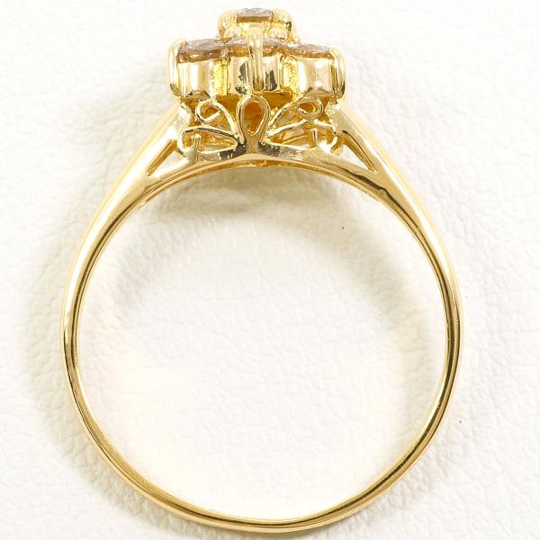 K18 18金 YG イエローゴールド リング 指輪 9号 ダイヤ 0.50 総重量約2.2 