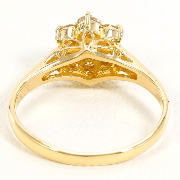 K18 18金 YG イエローゴールド リング 指輪 9号 ダイヤ 0.50 総重量約2.2 