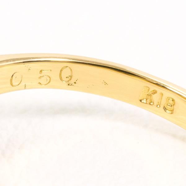 K18 18金 YG イエローゴールド リング 指輪 9号 ダイヤ 0.50 総重量約2.2 