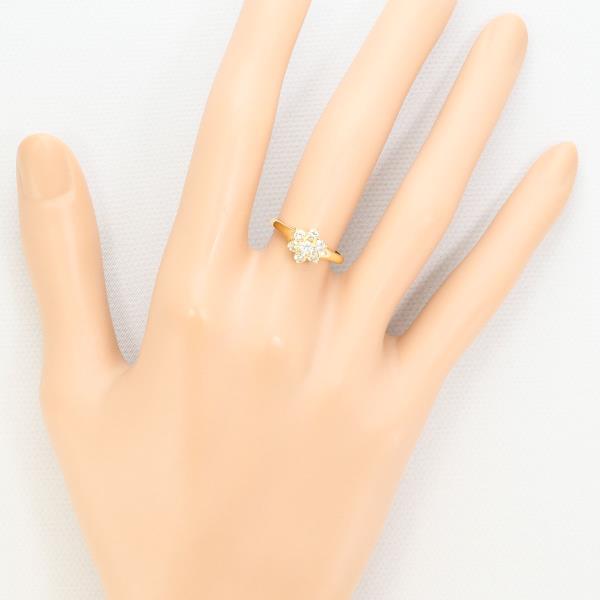 K18 18金 YG イエローゴールド リング 指輪 9号 ダイヤ 0.50 総重量約2.2 