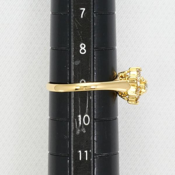 K18 18金 YG イエローゴールド リング 指輪 9号 ダイヤ 0.50 総重量約2.2 
