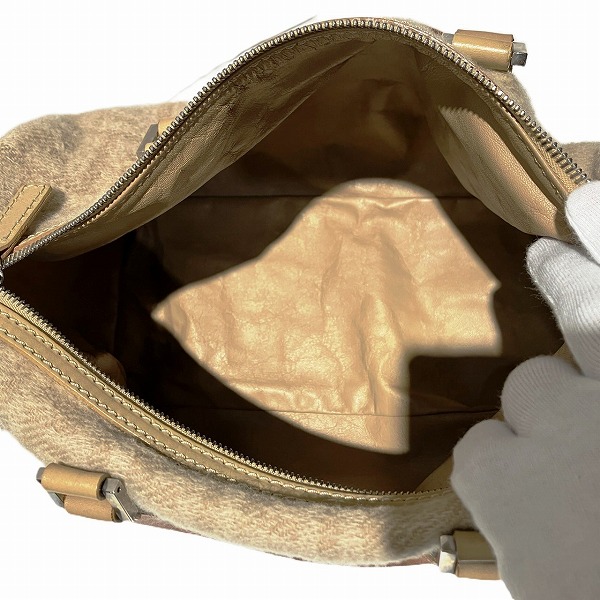 フェンディ FENDI ズッカ 16327 キャンバス×ウール×レザー ミニ